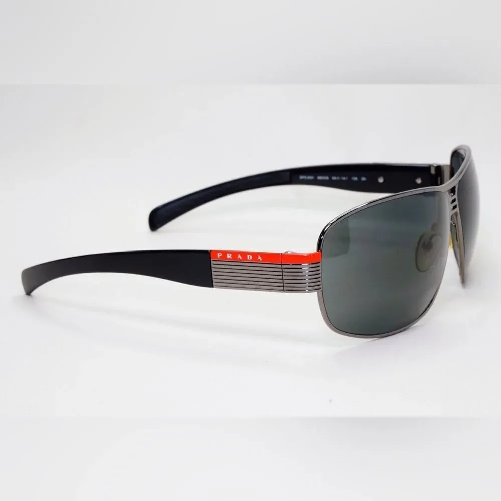 Prada SPS 50H Linea Rossa Sport Men’s Black and Silver Sunglasses